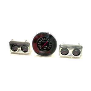 New Aluminum Housings/Black Face Gauges Replacement Instrument Set  - CC591582-BFG