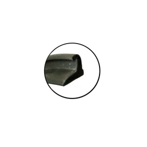 New Door Glass to Frame Top Rubber Weatherstrip - Single Lip, 13/16” wide - DGFTCTW1LR